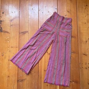 Free People XS high waist wide leg boho pants.